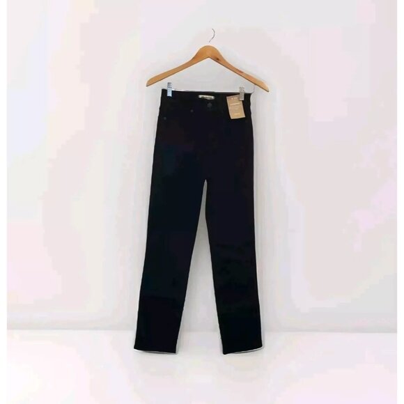 Madewell Denim - Madewell Stovepipe High-Rise Jeans Women's Size 25 in Black Rinse Wash MSRP $138